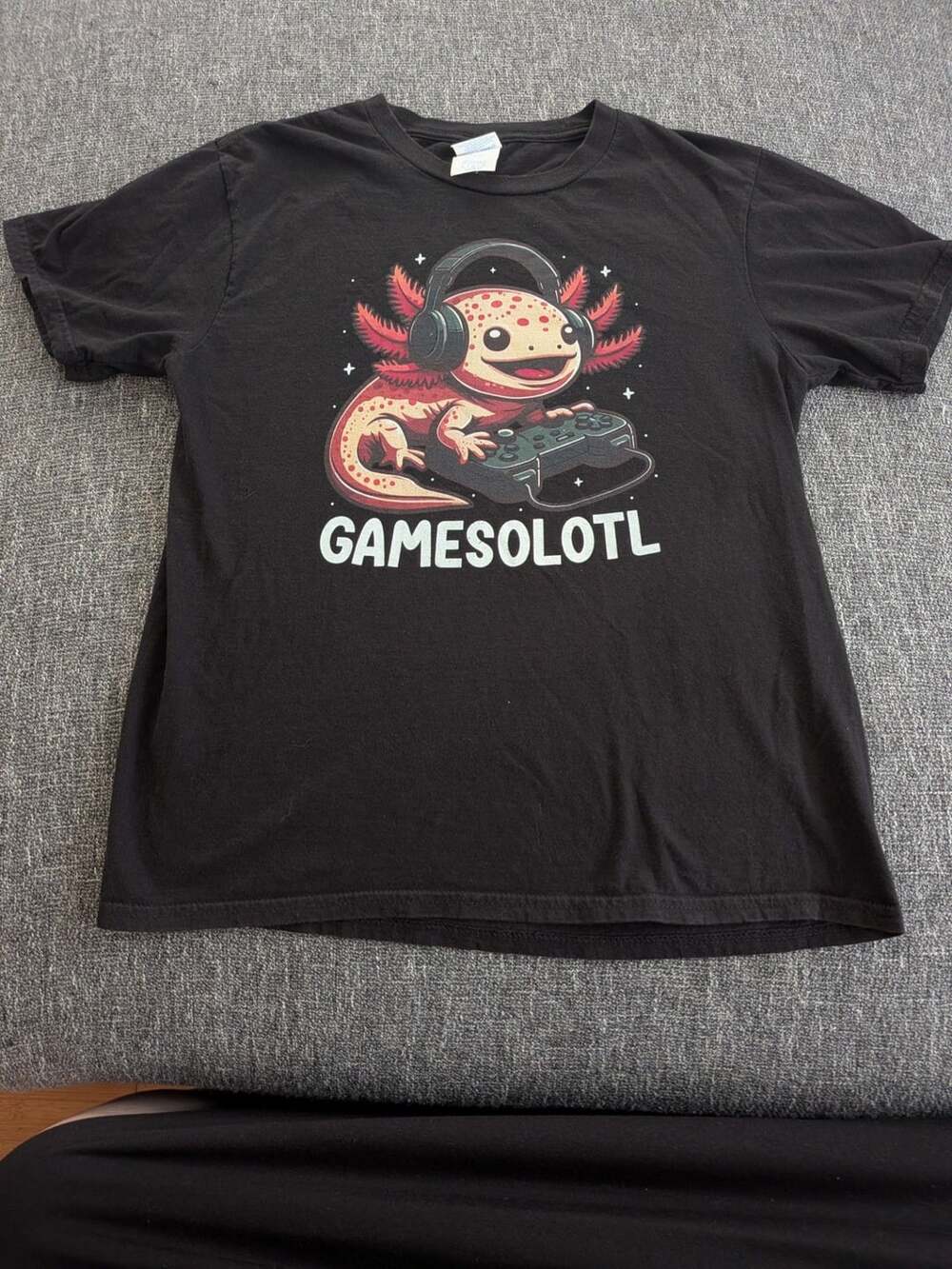 Port & Company Gamesolotl Axolotl Gamer Youth Black T-Shirt